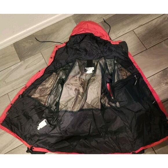 Rare VTG THE NORTH FACE Button Front Hooded Mountain Jacket 90s Red Women’s SZ S - Picture 5 of 6